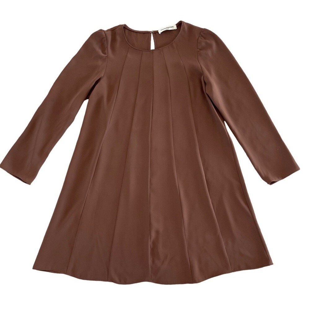 Amanda Uprichard New York‎ Brown Wendy Shift Mini Dress A-Line Size Medium Boho - Picture 4 of 10